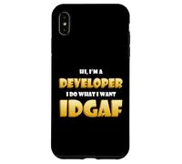 Developer IDGAF Funny Occupational Hacker Costume Coder Dev Coque pour iPhone XS Max