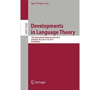 Developments In Language Theory