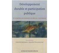 Developpement durable et participation publique Gendron (Auteur)