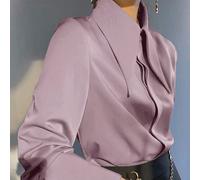 [Développement personnalisé] Nouvelle arrivée Chemise à manches longues couleur unie élégante d'été pour femmes L,M,S,XL,XXLUnicoloreTissu tissé
