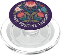 Développer des pensées positives | Inspirer la santé mentale Florale PopSockets PopGrip pour MagSafe