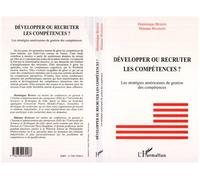 Développer ou recruter les compétences ? Les stratégies américaines de gestion des compétences - Dominique Besson - L'harmattan - broché - Livre