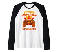Développeur de Jeux vidéo Future Thanksgiving Gaming Fun Boy Kid Manche Raglan