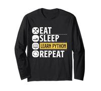 Développeur de Programmation Python Eat Sleep Learn Python Repeat Manche Longue