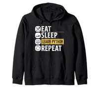Développeur de Programmation Python Eat Sleep Learn Python Repeat Sweat à Capuche