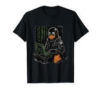 Développeur du Monde virtuel Cyber Linux Hacker Penguin T-Shirt Graphique avec Valeur