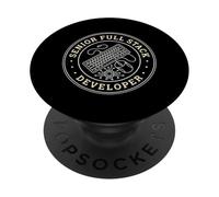 Développeur Senior Full Stack Codage Ingénieur Logiciel Coder PopSockets PopGrip Adhésif