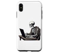 Développeur Web Codage Squelette Devant Ordinateur Portable Halloween Coque pour iPhone XS Max