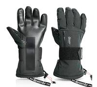 devembr Gants de Snowboard avec Protège-Poignets, Gants de Ski à écran Tactile, Imperméables, Noir, M