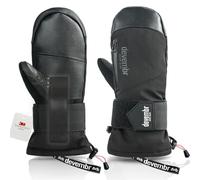 devembr Mitaines de Ski avec Protège-Poignets, Pitaines de Snowboard à écran Tactile, Imperméables, Noir, M