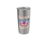 Devenez qui vous étiez censé être papillon Gobelet isotherme en acier inoxydable double paroi
