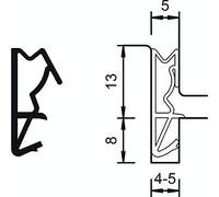 DEVENTER S 6513 Joint de porte en plastique Blanc