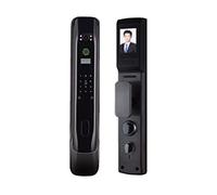 Déverrouillage à distance pour téléphone portable avec carte d'empreintes digitales d'appareil photo, clé de mot de passe, serrure de porte intelligente entièrement automatique (couleur : noir24
