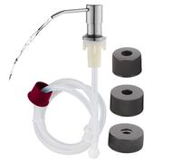 Déverseur de Savon pour Évier - Distributeurs De Savon Rechargeables pour Évier De Cuisine - Support décoratif en Acier Inoxydable avec Tube prolongateur pour comptoir, Salle de Bain,