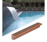 Déversoir Cascade Déversoir Robuste pour Patio, terrasse, Spa, Parc, Fontaine d'arrière-Cour, Cascade décorative avec connecteur, Dispositif d'ouverture(Bronze,36inch/91.4cm)