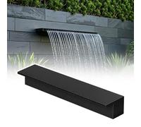 Déversoir Cascade Kit De Déversoir De Cascade Robuste Pour Bassin À Carpes Koï - Grand Modèle Rectangulaire Encastrable Pour Villas, Hôtels, Piscines Ou Aquariums - Dispositif(Black,55cm/21.7inch)