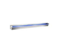 Déversoir Cascade Piscine LED Coloré Acier Inoxydable 120x11,5x8cm Connecteur Tuyau