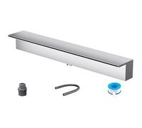 Déversoir de cascade extérieur - Kit de déversoir de cascade personnalisable en acier inoxydable - Installation facile pour piscines, fontaines et jardins intérieurs/extérieurs - Parfait pou