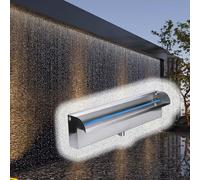 Déversoir de Cascade Extra Large et Personnalisable de 211 cm (83 po) - Cascade Robuste en Acier Inoxydable 304 pour Bassin, Fontaine de rocaille et décoration extérieure de Jardin