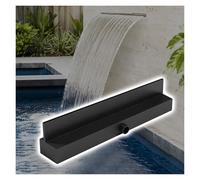 Déversoir en Acier Inoxydable sur Mesure pour Cascade - Élément décoratif extérieur Robuste pour terrasses, bassins, système de trop-Plein de Piscine - Élégant, Facile à Installer, 30 cm, no