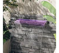 vidaXL Déversoir pour cascade avec LED RVB Inox 90 cm