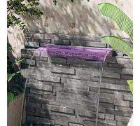 Déversoir pour Cascade avec LED RVB Inox 30 cm Piscine Etang Jardin vidaXL