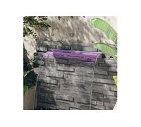 Déversoir pour Cascade avec LED RVB Inox 30 cm Piscine Etang Jardin vidaXL