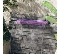 Déversoir pour cascade avec LED RVB Inox 90 cm