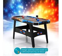 DEVESSPORT Air Hockey Fire vs Ice. LEDS USB. Score Électronique. Design Spectaculaire. Dès 8 Ans