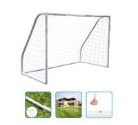 DEVESSPORT But de Football PVC Blanc 180x120cm - Entraînement Jardin - Facile à Monter, Ancrages Inclus