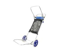 DEVESSPORT Chariot de Plage Multifonction Convertible en Table Pliable avec Grandes Roues, Aluminium léger, Sac en Filet et Design Compact pour Transport et Confort à la Plage ou au Camping