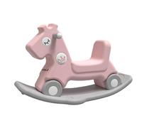 Devessport Kohala Baby Cheval à bascule 3 en 1 avec plateforme d'équilibre et 4 roues pour enfants de 18 à 72 mois