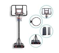 DEVESSPORT Panier de Basket - Réglable 1,90-3,05m - Base Mobile - Extérieur - Arceau Ø47cm