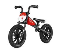 DEVESSPORT QPLAY Draisienne Feduro Rouge 12"". Look Moto Cross. Roues Gonflables. Siège Réglable. 2-3 Ans.