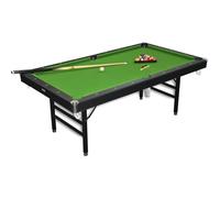 DEVESSPORT Table de billard pliable 7 pieds en métal 213 x 120 x 81 cm Pour adultes Sans retour de balles Tous accessoires Tissu longue durée