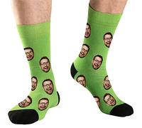 DEVFISH Chaussettes Photo Personnalisées Cadeaux pour Papa, Chaussettes Visage Personnalisées pour Hommes, Cadeaux Spéciaux