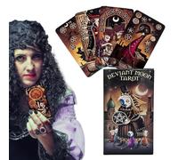 Deviant Moon Tarot Deck Avec Guide Pour Les Débutants - Cartes De Divination Surréaliste Pour Une Lecture Intuitive | Divertissement De Fête Et Jeux De Société, Message Caché Unique, Cadeau Révélateur