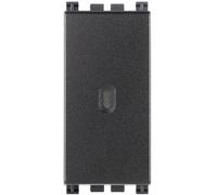 VIMAR 19104 Déviateur axial 1P série Arké, 10 AX 250 V illuminable, bouton remplaçable, max 100 W pour lampes avec alimentation intégrée (IEC 60669-1:2017), gris