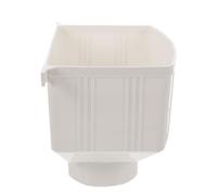 Déviateur de Gouttière PVC Blanc, Collecteur D’eau de Pluie | Trous de Serrage Latéraux, Plastique Résistant au Vieillissement, Large Ouverture, Murs Brique