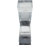 Déviateur de Pluie Standard pour Récupérateur D'eau, 3x4 Pouces | Fer Argenté, Installation Autonome, Recycle L'eau de Pluie, Usage Maison par Temps Pluvieux