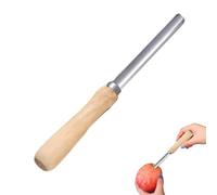 Dévideur de Poires, Épluche-Poires en Acier Inoxydable, Accessoire de Cuisine Multifonction Extracteur de Noyaux avec Manche en Bois pour Préparation de Salades et Plateaux de Fruits