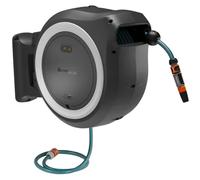 Dévidoir automatique mural sur batterie PowerRoll XL 35/18V P4A, tuyau de 35 m, blanc - sans chargeur ni batterie.