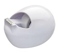Scotch Distributeur de ruban adhésif de bureau en forme de galet C36 Karim Rashid blanc avec ruban adhésif de bureau invisible Magic, transparent, 19 mm x 7,5 m