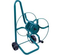 Dévidoir d'arrosage - CAP VERT - Sur roues - Métal époxy anti-rouille - 60m - Vert