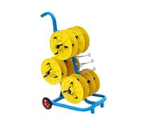 Dévidoir De Bobines De Fil Robuste, Distributeur De Fil Portable À Roulettes, Distributeur De Câbles À Plusieurs Essieux, Capacité De Charge De 150 Kg, For Un Espace(Yellow)