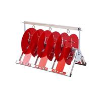 Dévidoir de câble pliable en acier inoxydable, distributeur de fil portable industriel multi-bobines, enrouleur de câble en acier inoxydable for câbles en vrac(Stainless steel 3 bearing)