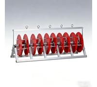 Dévidoir de câbles, enrouleur de fil pliable et portable industriel en acier inoxydable, organisateur multi-bobines for câbles et fils en vrac (1/2/3/4/5 axes)(Stainless steel 5 bearing)