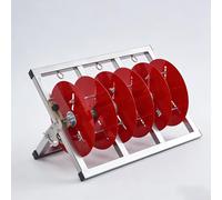 Dévidoir de câbles industriel portable multi-bobines, enrouleur de câbles en acier for une gestion sans nœuds des câbles et cordes(Steel pipe 3 bearing with 2 wheels)