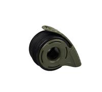 Dévidoir de cordon utilitaire tactique pour micro paracorde - Préchargé avec 38,1 m de micro paracorde noire (Olive Drab)