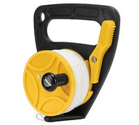 Dévidoir de plongée Mavaol, enrouleur de corde de plongée à doigt, multi-usage, avec câble blanc de 46 m pour la plongée en grotte. (Roue jaune)